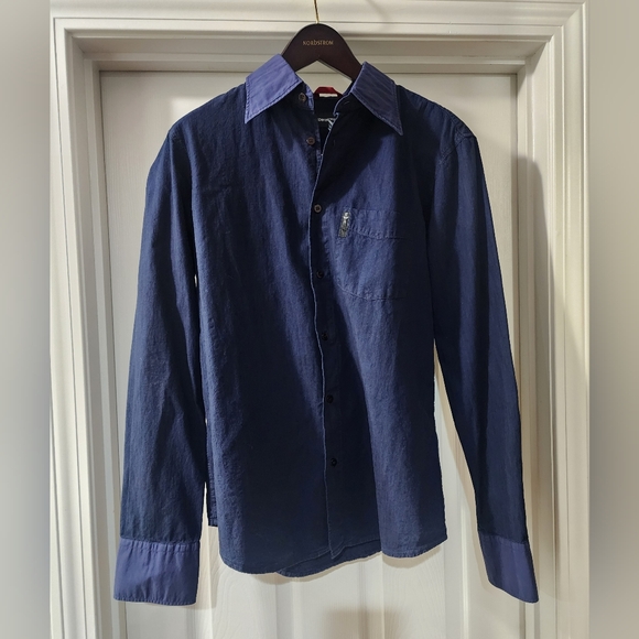 Emporio Armani Other - Emporio Armani 100% Cotton Button Up Long Sleeve Shirt. Contrasting Cuffs/Collar